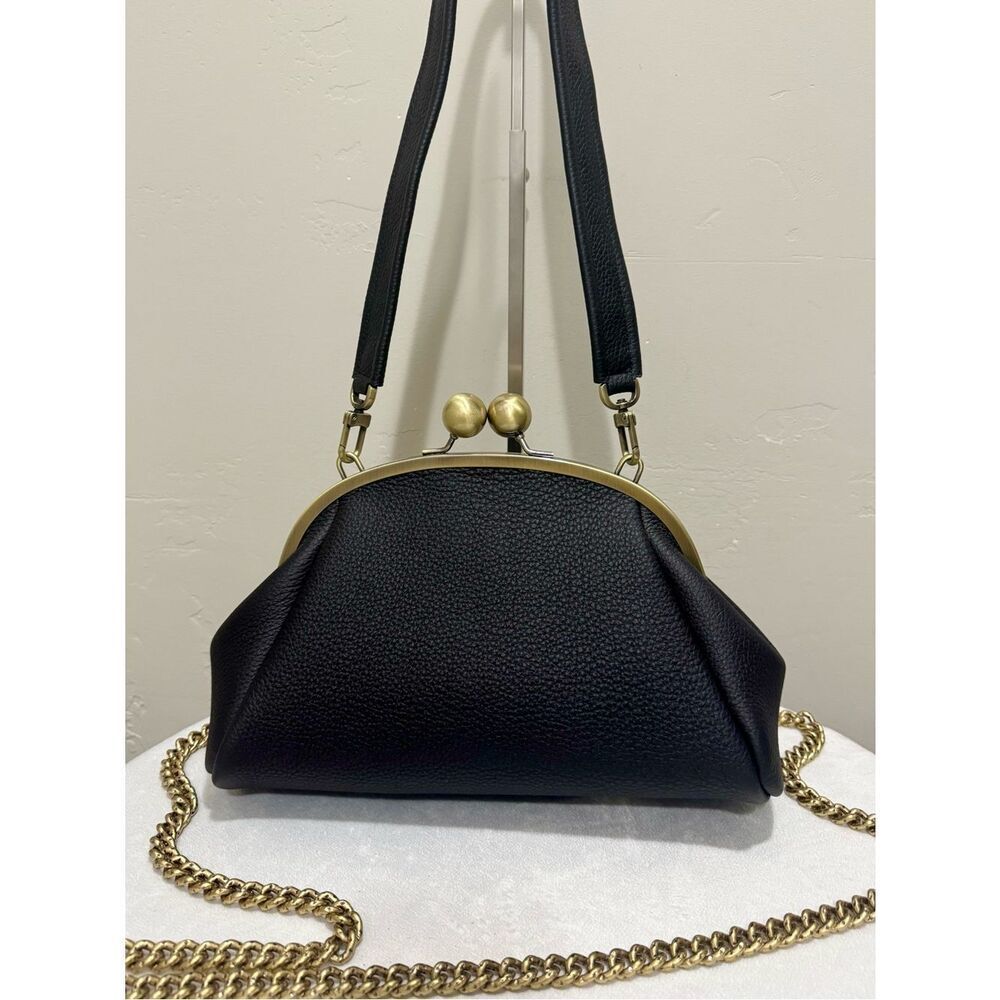 Premium Togo Cowhide Calfskin Handmade Retro Style Kisslock Frame Bag
